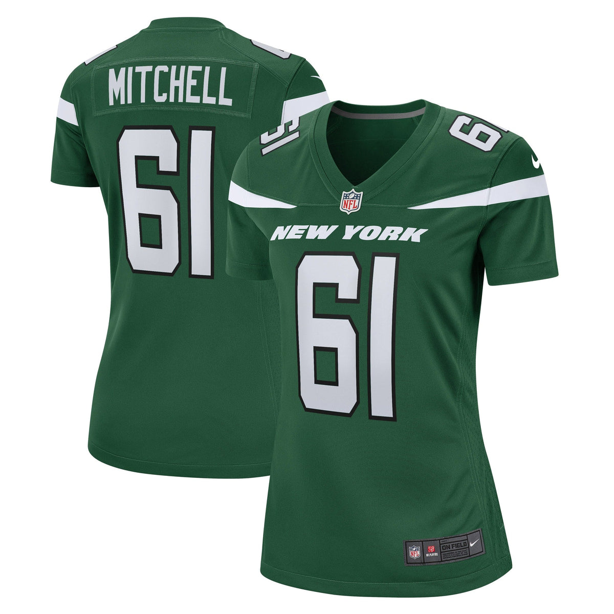 Women s Nike Max Mitchell Gotham Green New York Jets Game Player Jersey