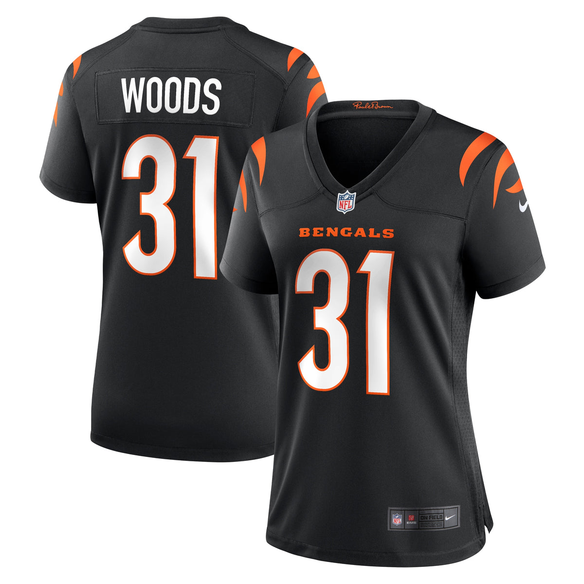 Ickey Woods Cincinnati Bengals Nike Women s Retired Player Game Jersey   Black