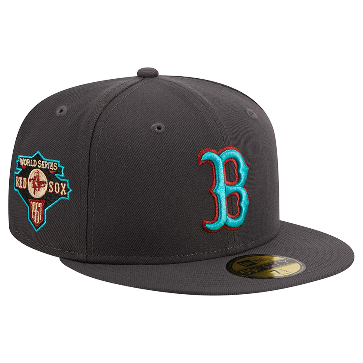 Boston Red Sox New Era Print Undervisor 59FIFTY Fitted Hat - Graphite