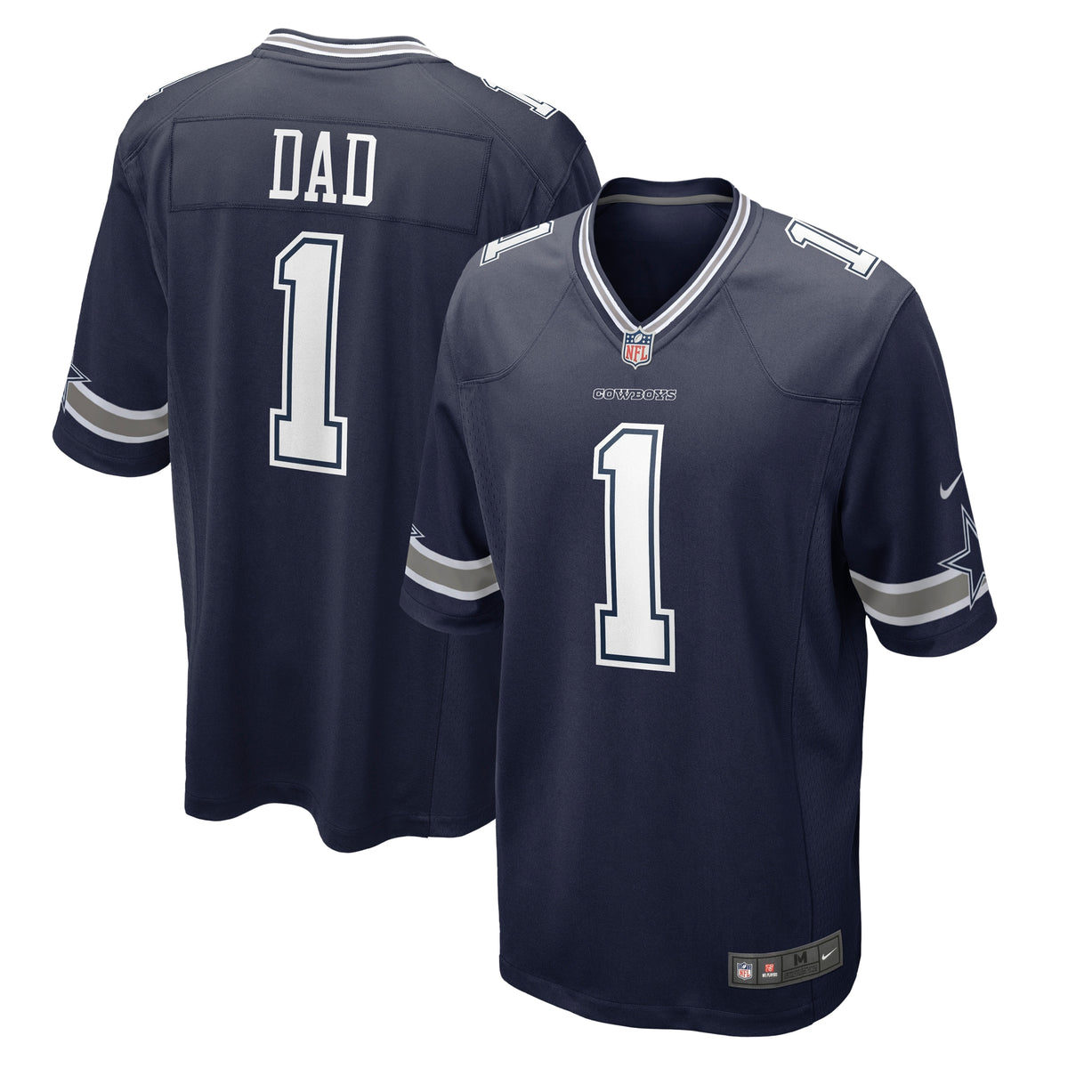 Number 1 Dad Dallas Cowboys Nike Game Jersey   Navy