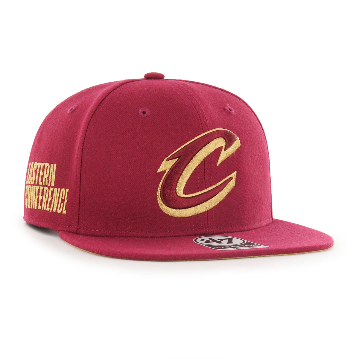 Cleveland Cavaliers '47 Sure Shot Captain Snapback Hat - Wine