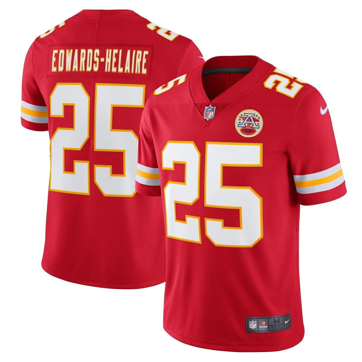 Men s Nike Clyde Edwards-Helaire Red Kansas City Chiefs Vapor Limited Jersey
