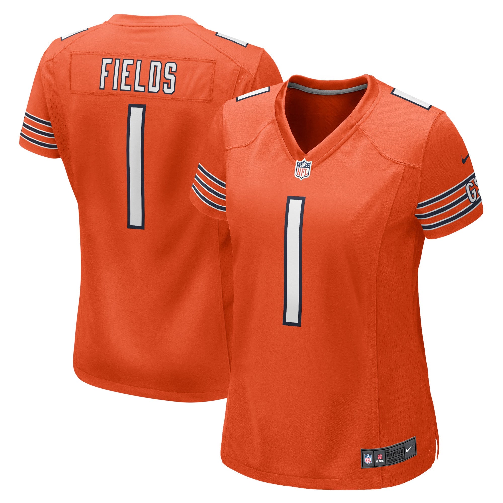 Justin Fields Chicago Bears Nike Women s Game Jersey   Orange