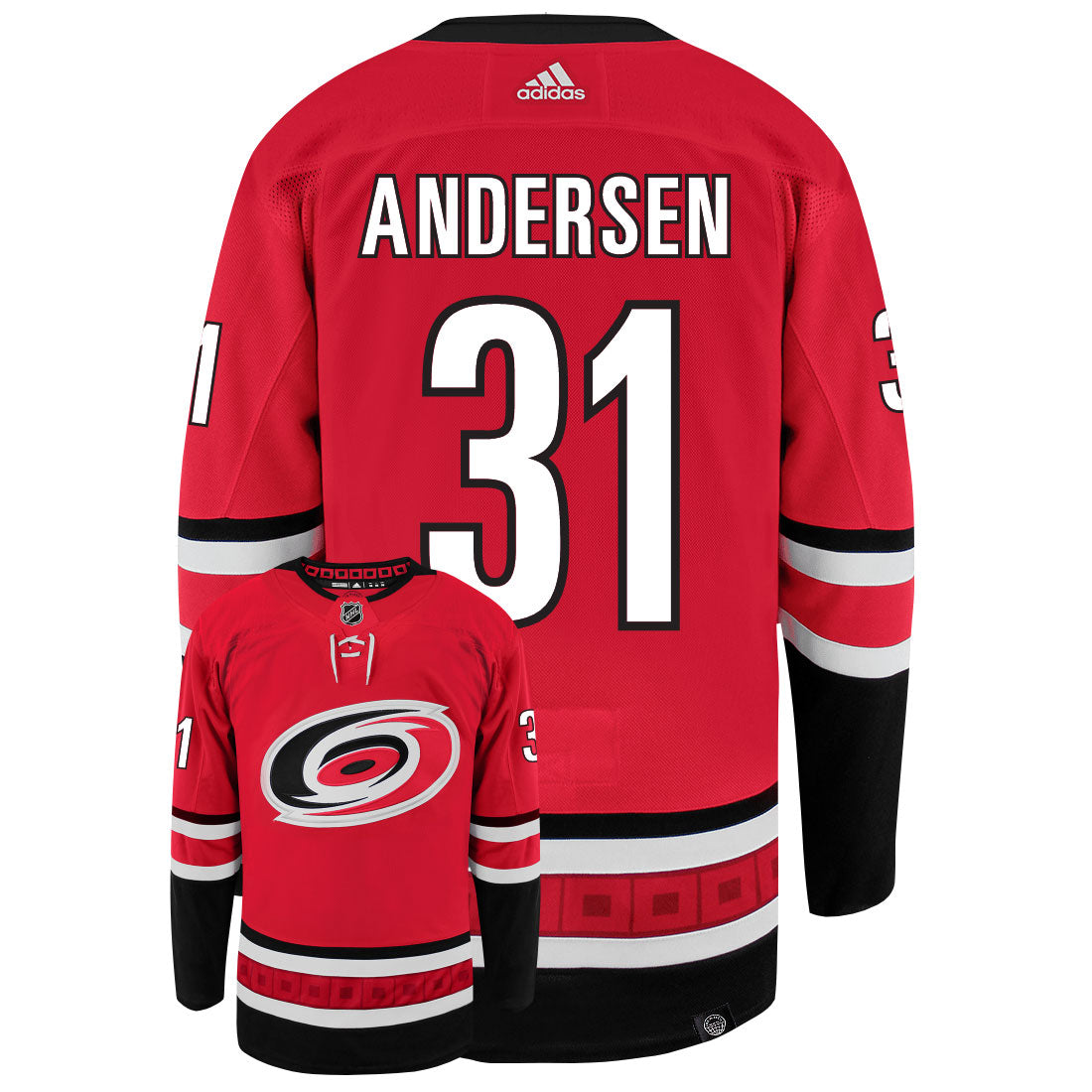 Frederik Andersen Carolina Hurricanes Adidas Primegreen Authentic NHL Hockey Jersey