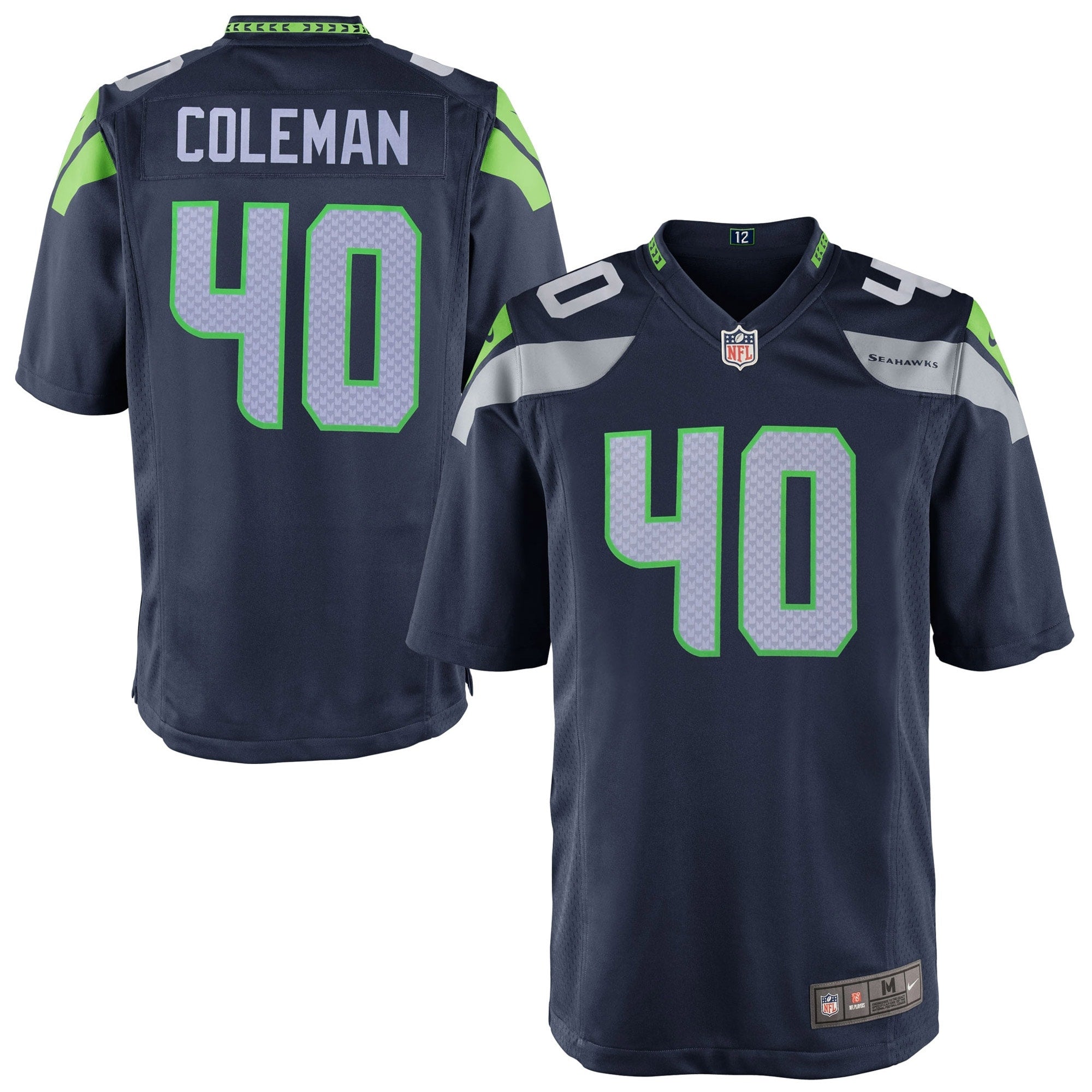 Derrick Coleman Seattle Seahawks Youth Nike Team Color Game Jersey College Navy