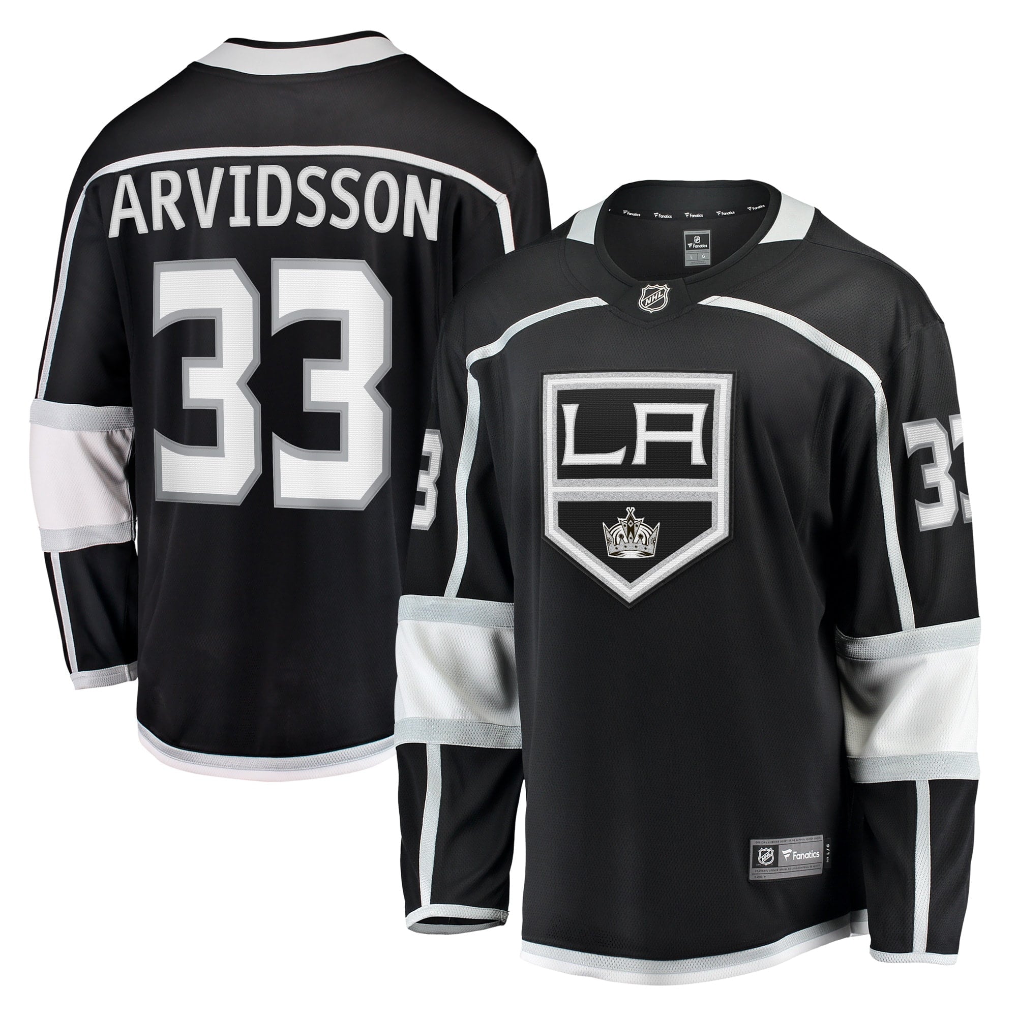 Men's Fanatics Branded Viktor Arvidsson Black Los Angeles Kings Home Breakaway Player Jersey
