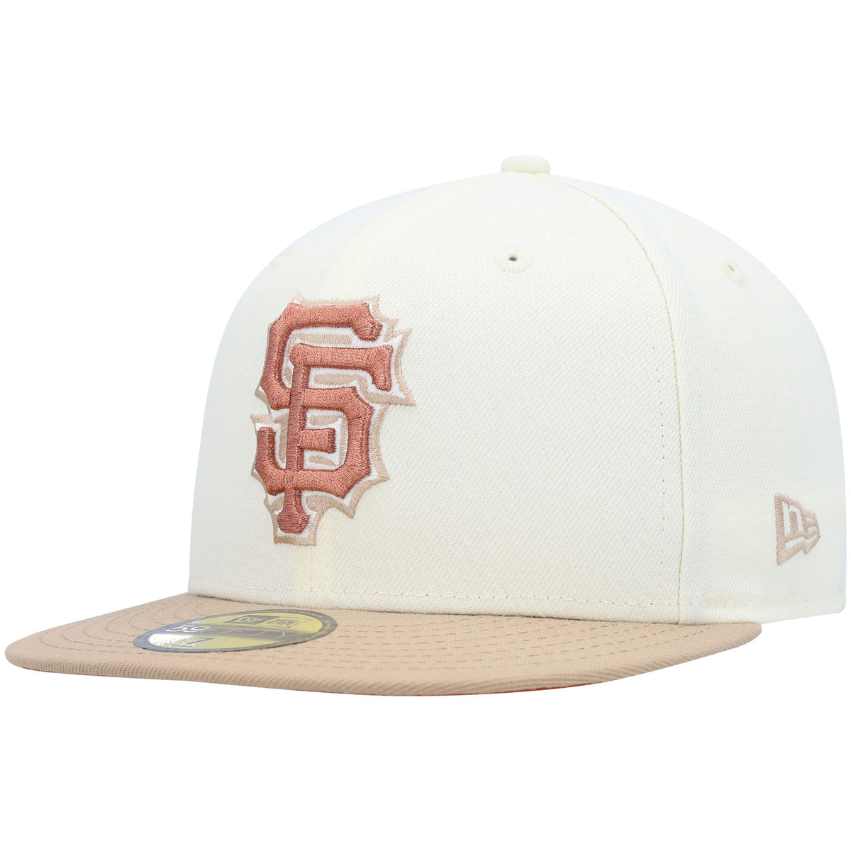 San Francisco Giants New Era Chrome Camel Rust Undervisor 59FIFTY Fitted Hat - Cream