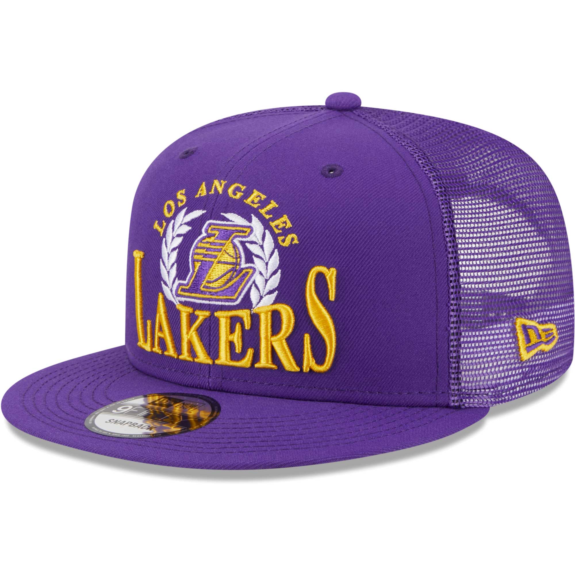 Los Angeles Lakers New Era Bold Laurels 9FIFTY Snapback Hat - Purple
