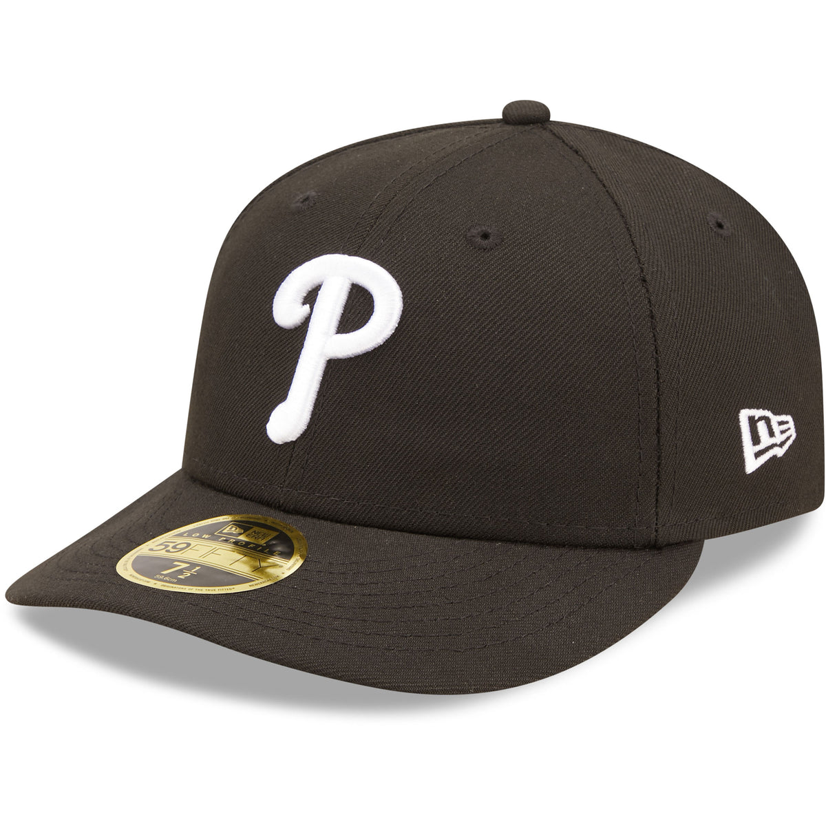 Philadelphia Phillies New Era Black & White Low Profile 59FIFTY Fitted Hat