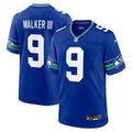 Men s Nike Kenneth Walker III Royal Seattle Seahawks Throwback Player Game Jersey