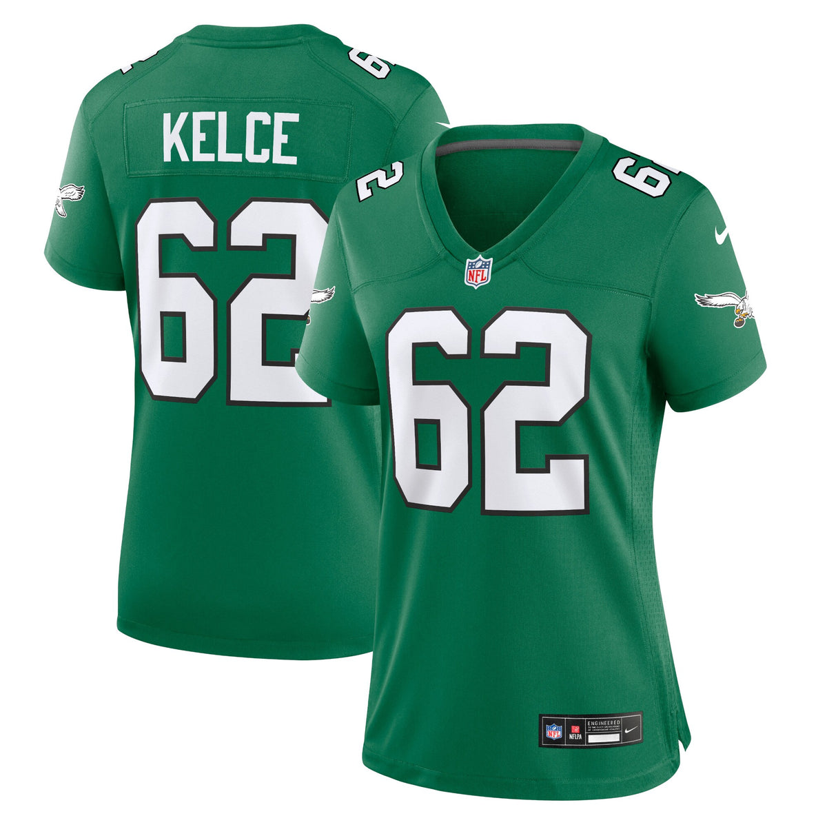 Jason Kelce Philadelphia Eagles Nike Women s Player Jersey   Kelly Green