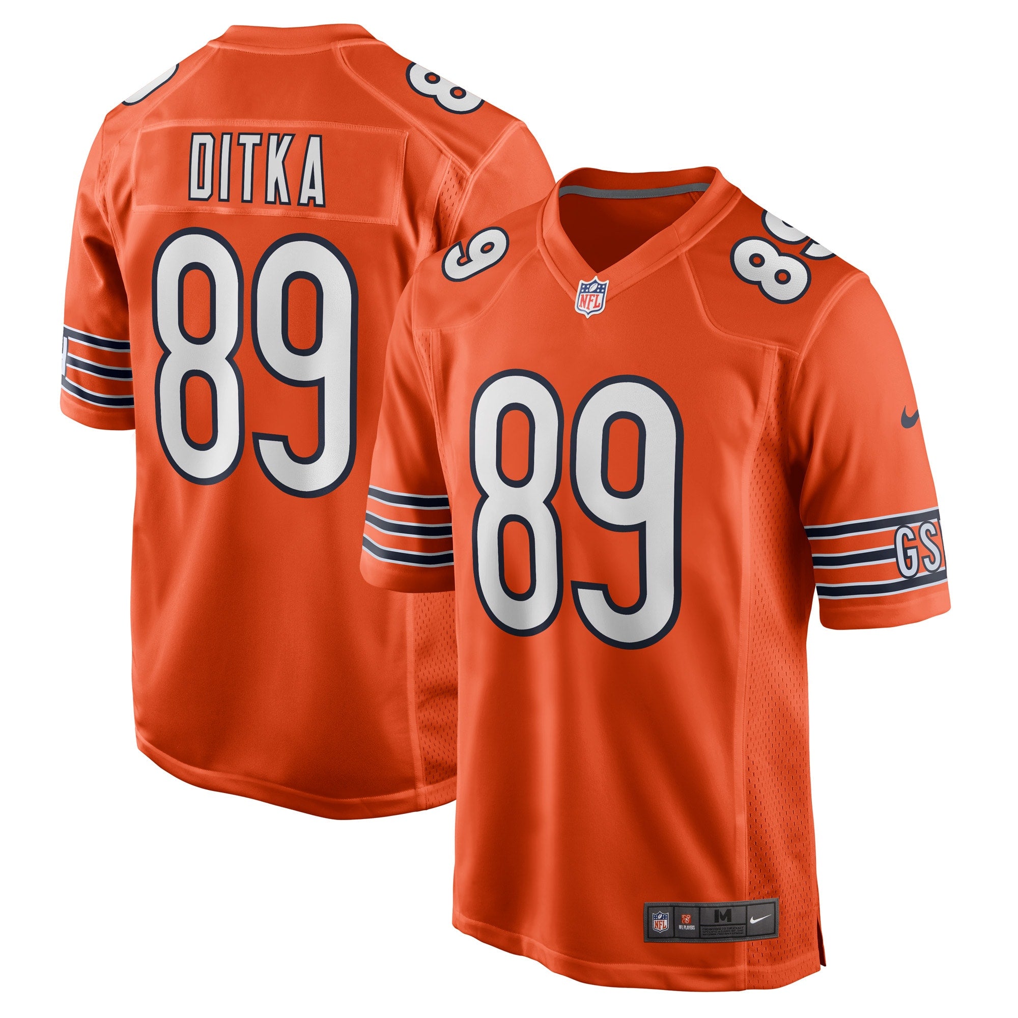 Mike Ditka Chicago Bears Nike Retired Player Jersey   Orange