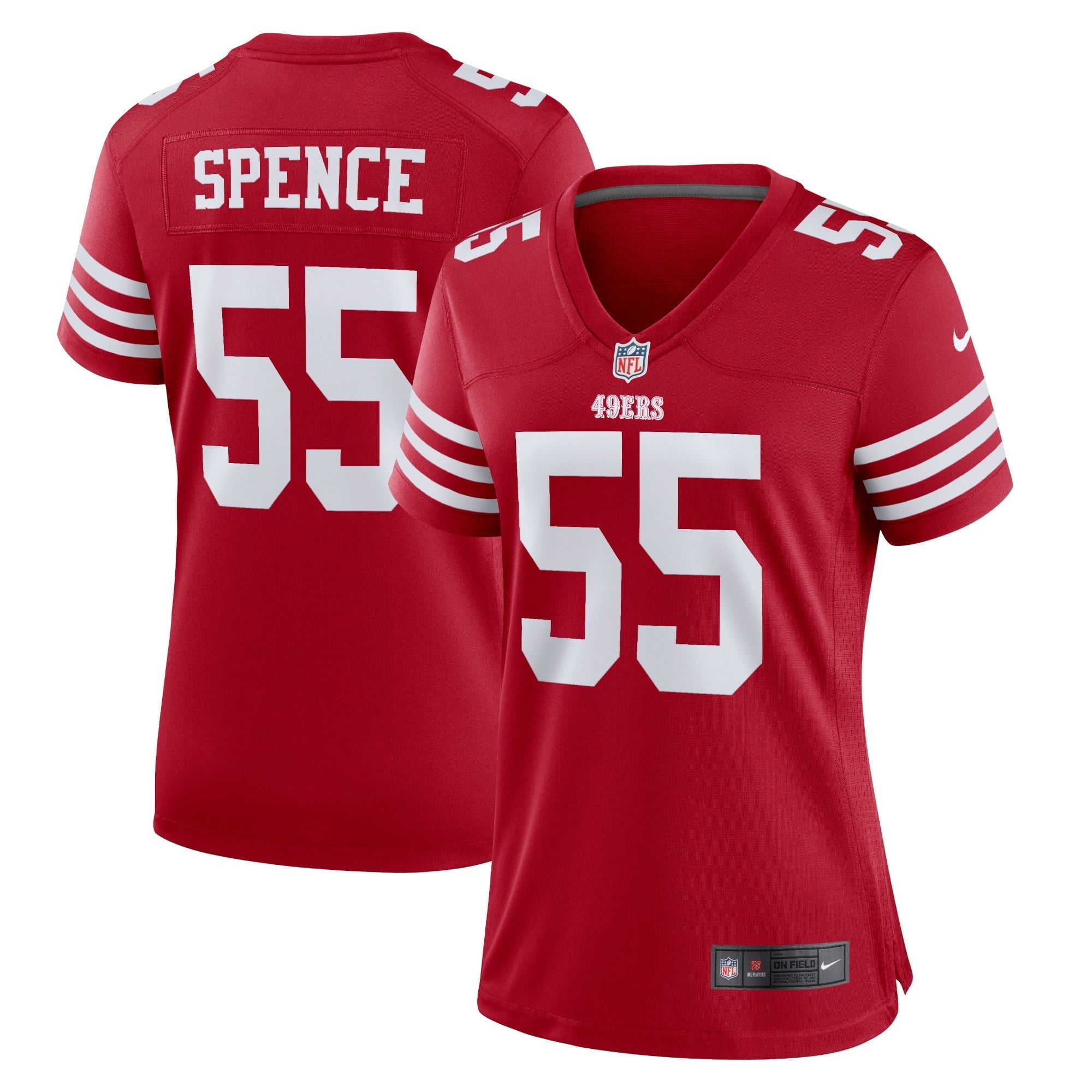 Women s Nike Akeem Spence Scarlet San Francisco 49ers Home Game Player Jersey