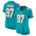 Women s Nike Jaylen Twyman Aqua Miami Dolphins Home Game Player Jersey