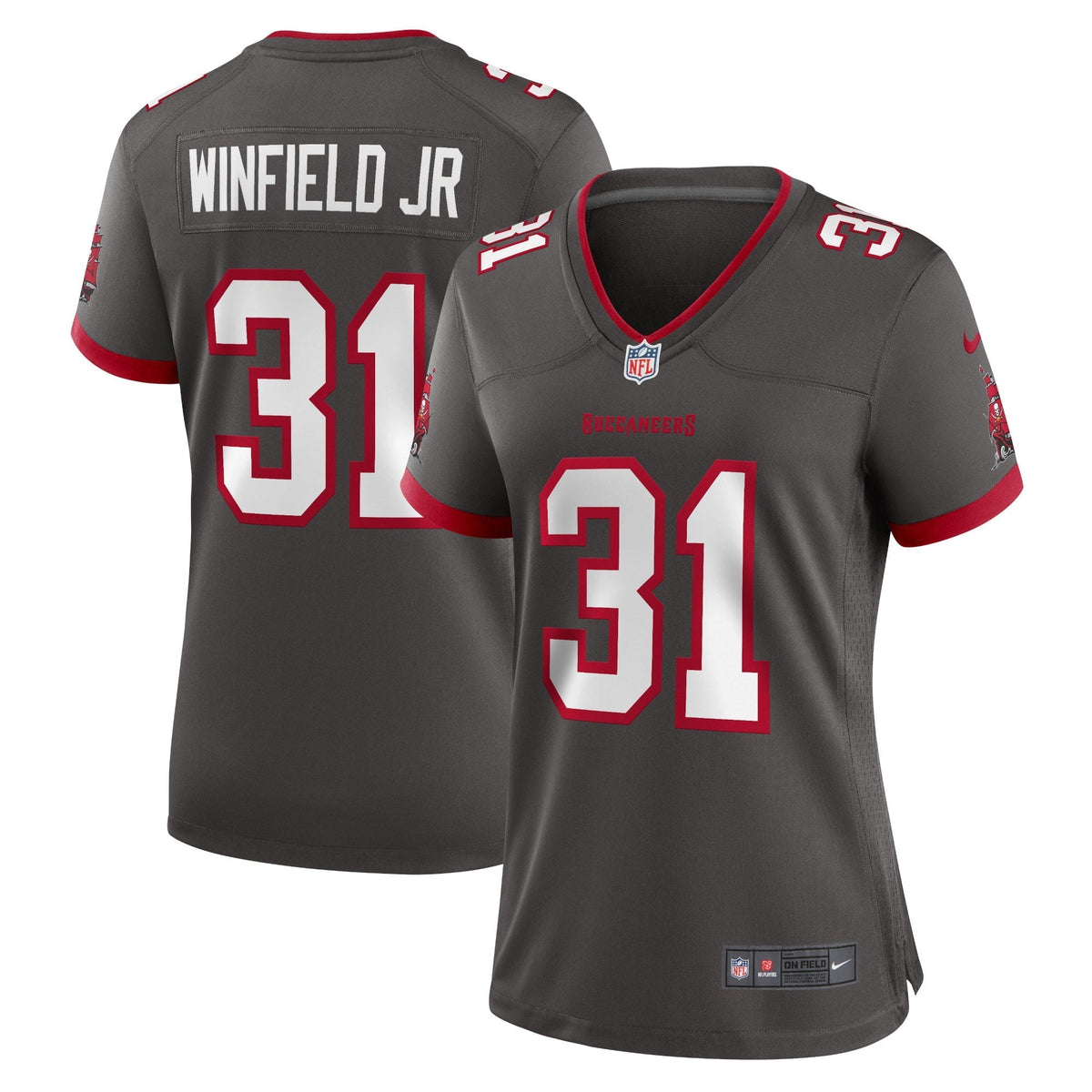 Women s Nike Antoine Winfield Jr. Pewter Tampa Bay Buccaneers Game Jersey