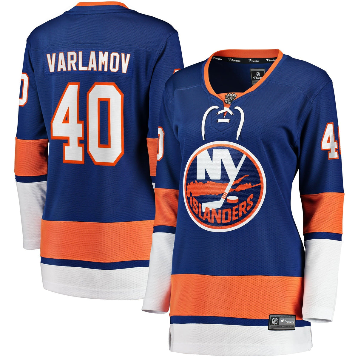 Women's Fanatics Branded Semyon Varlamov Royal New York Islanders Home Breakaway Jersey