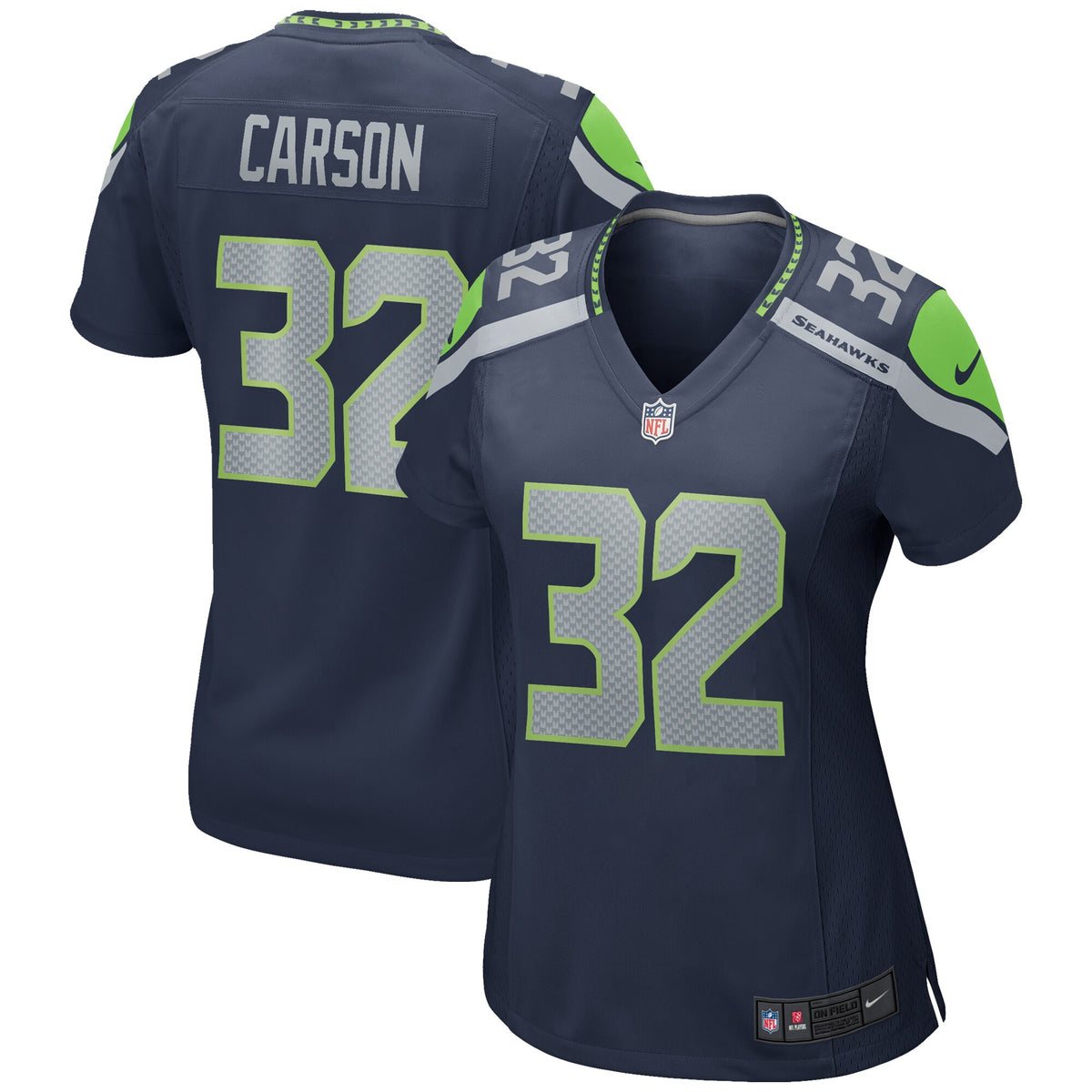 Chris Carson Seattle Seahawks Nike Women s Game Jersey College Navy