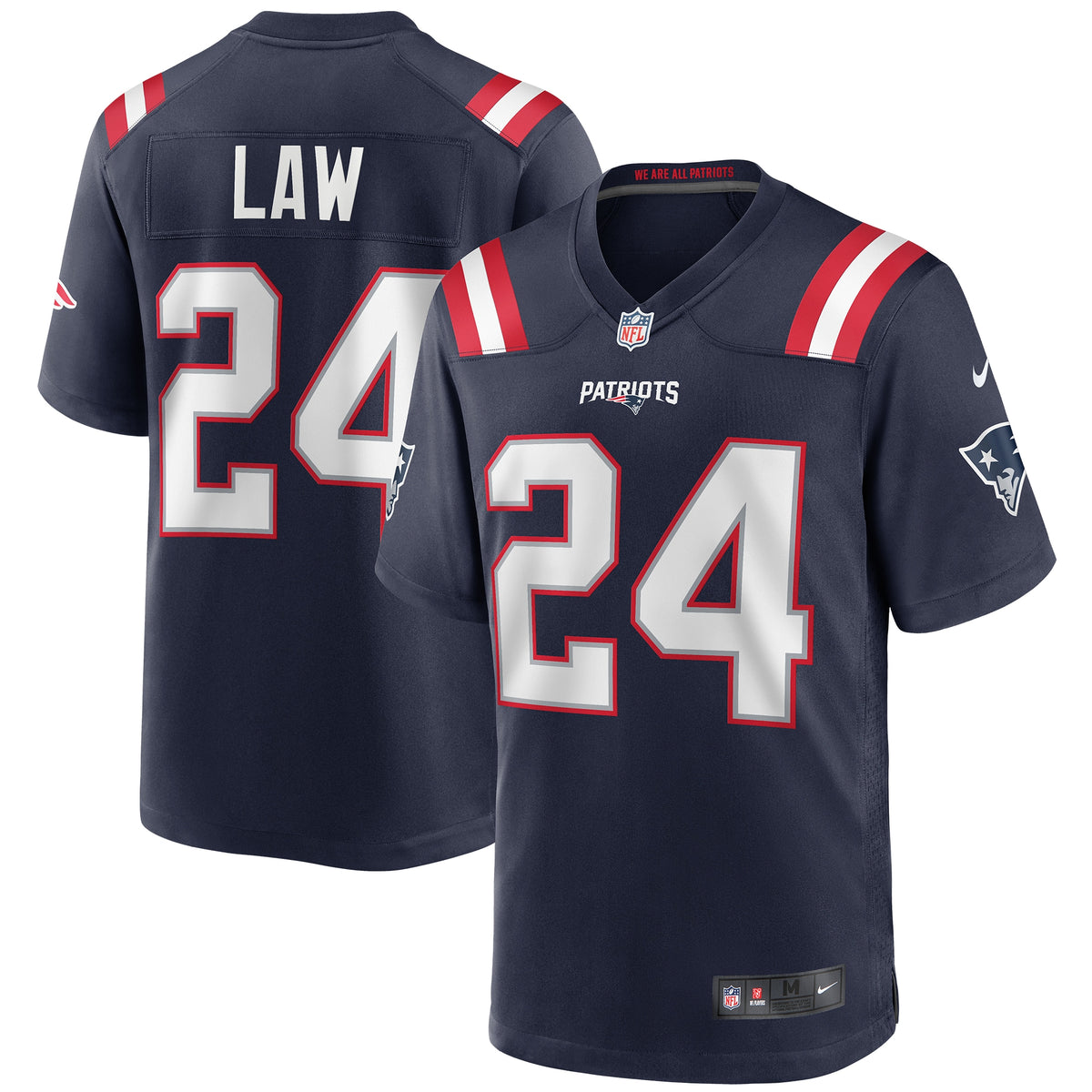 Ty Law New England Patriots Nike Game Retired Player Jersey   Navy