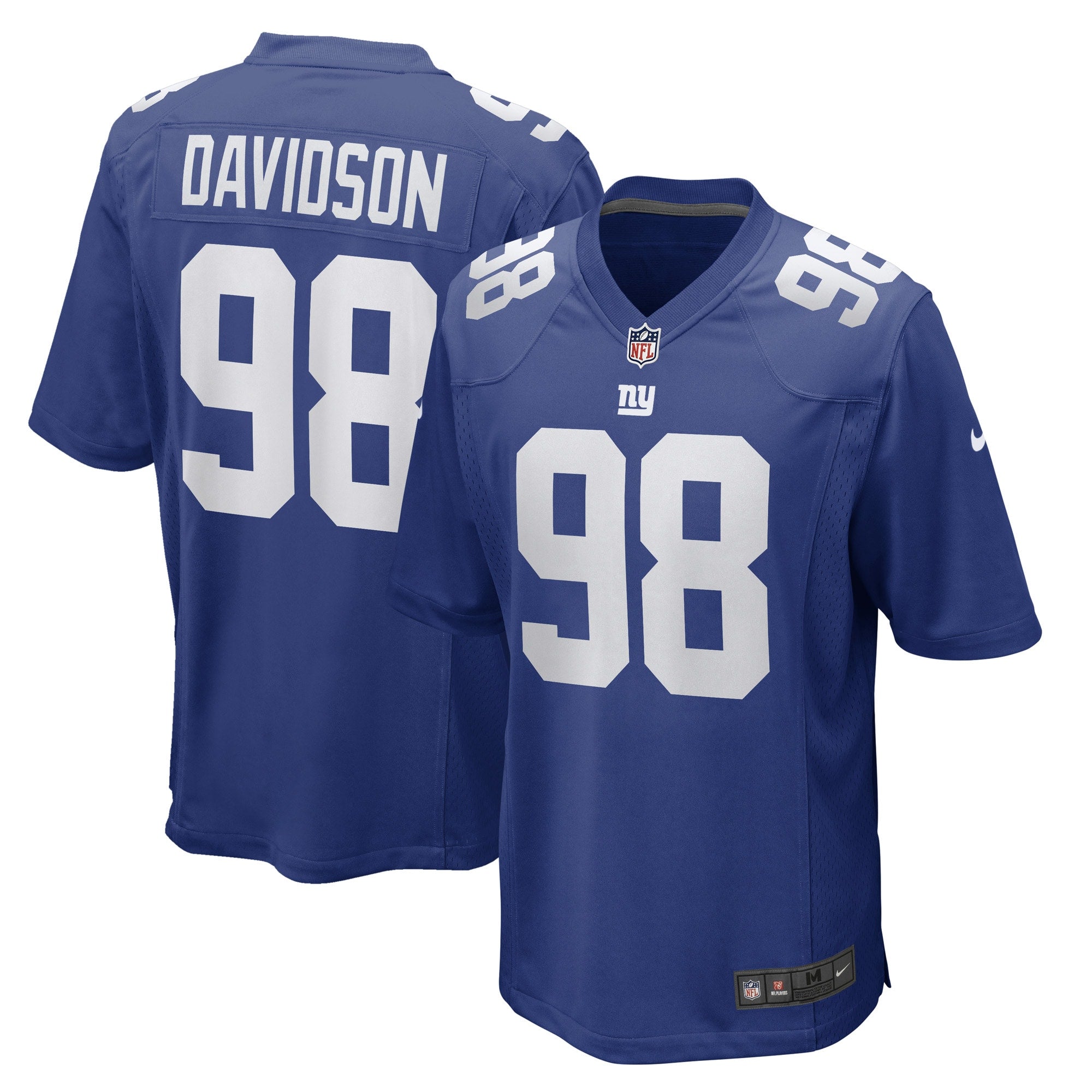 D.J. Davidson New York Giants Nike Game Player Jersey Royal