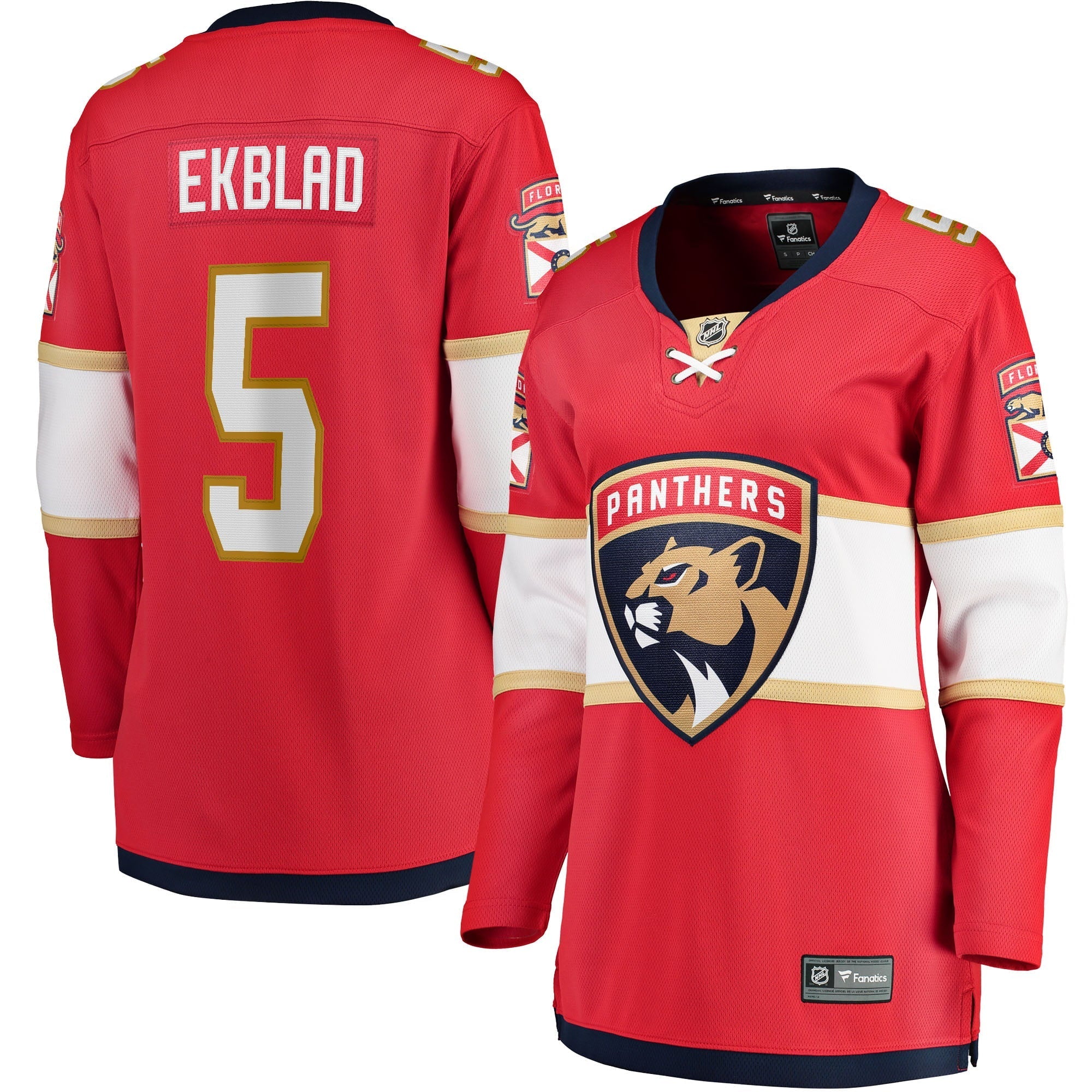 Women's Fanatics Branded Aaron Ekblad Red Florida Panthers Home Team Breakaway Player Jersey