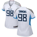 Women s Tennessee Titans Jeffery Simmons Game Jersey   White
