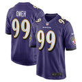 Men s Nike Odafe Oweh Purple Baltimore Ravens Game Player Jersey