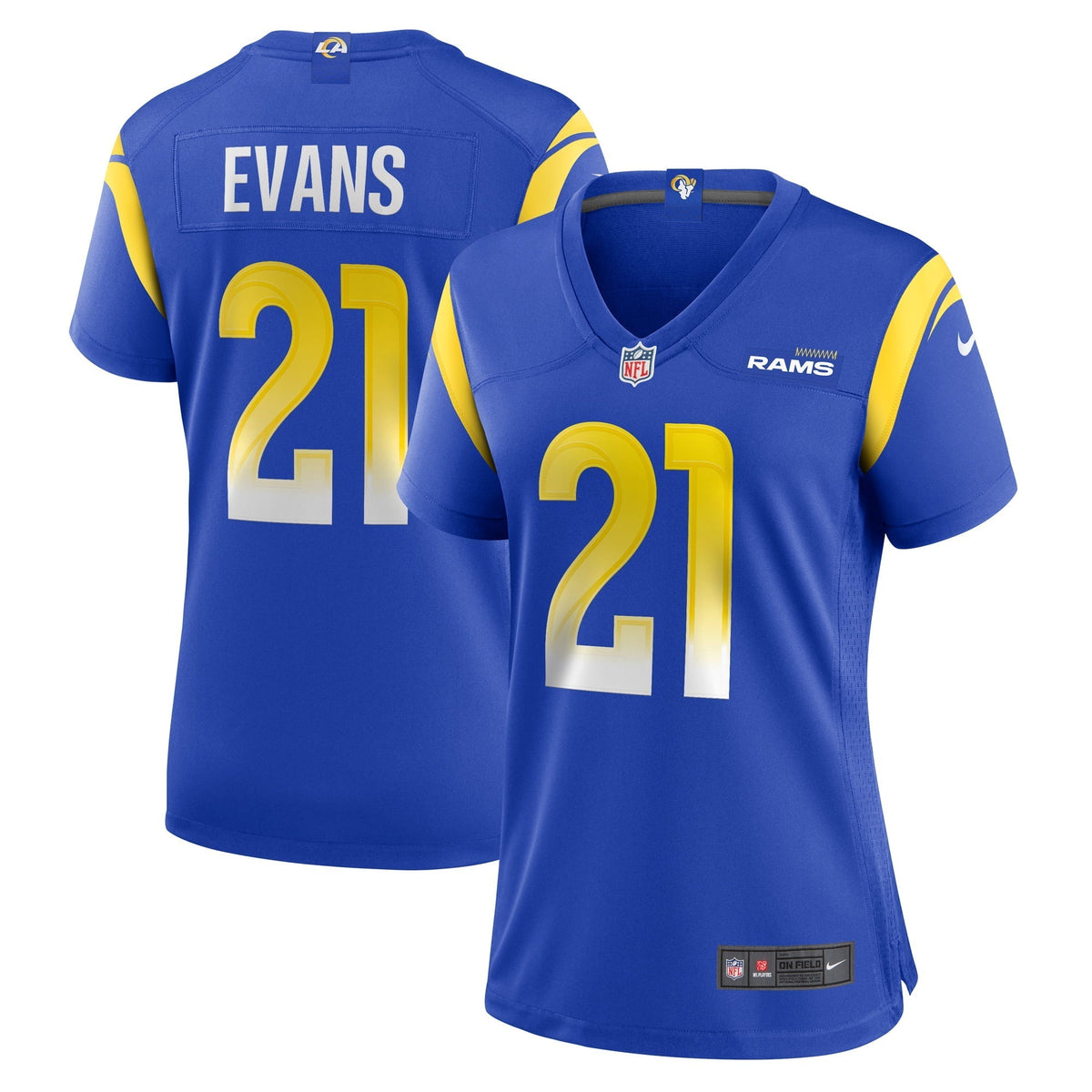 Women s Nike Zach Evans Royal Los Angeles Rams Home Game Jersey