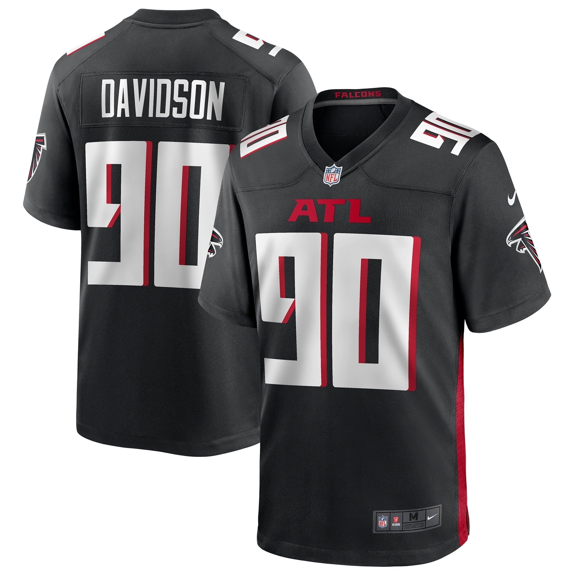 Men s Nike Marlon Davidson Black Atlanta Falcons Player Game Jersey