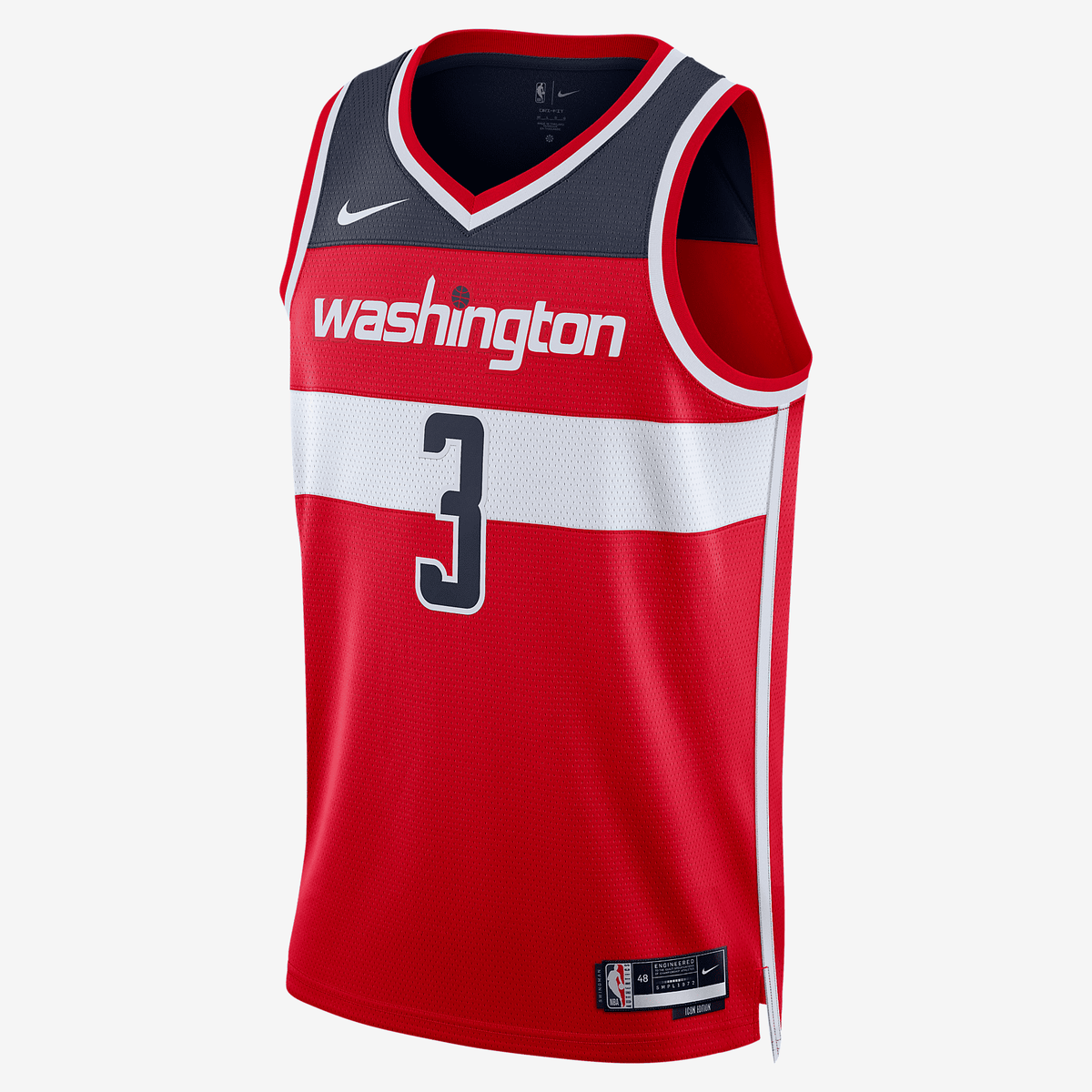 Washington Wizards Icon Edition 2022/23 Nike Dri-FIT NBA Swingman Jersey - University Red