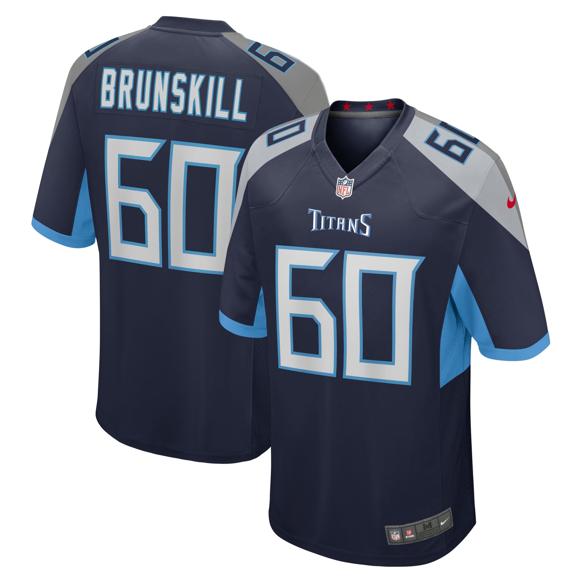 Daniel Brunskill Tennessee Titans Nike Game Player Jersey   Navy