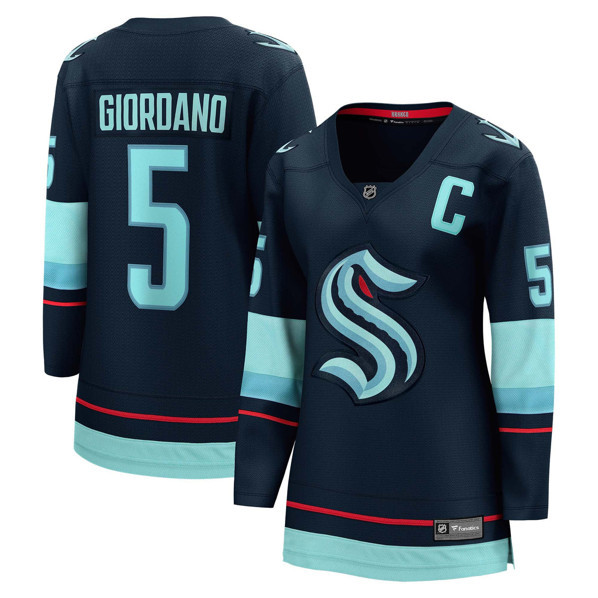 Women's Fanatics Branded Mark Giordano Deep Sea Blue Seattle Kraken Home Premier Breakaway Player Jersey