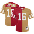 Joe Montana San Francisco 49ers Mitchell   Ness Youth Split Legacy Jersey   Scarlet/Gold