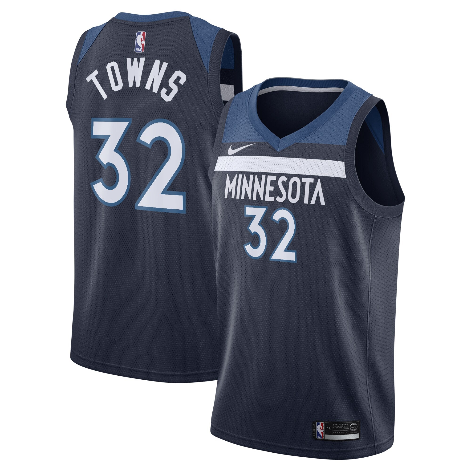 Karl-Anthony Towns Minnesota Timberwolves Nike 2021/22 Diamond Swingman Jersey - Icon Edition - Navy