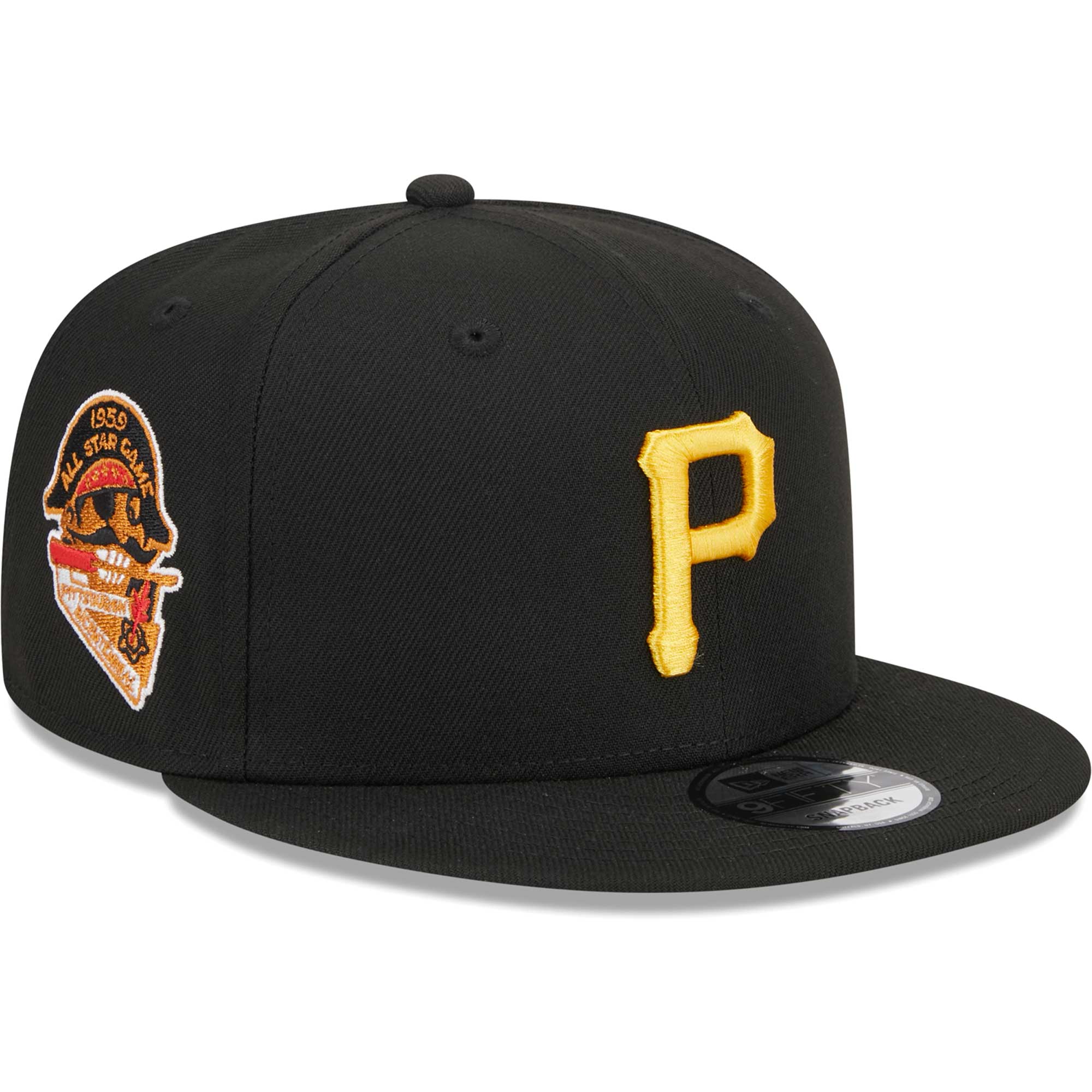 Pittsburgh Pirates New Era 1959 MLB All-Star Game Side Patch 9FIFTY Snapback Hat - Black