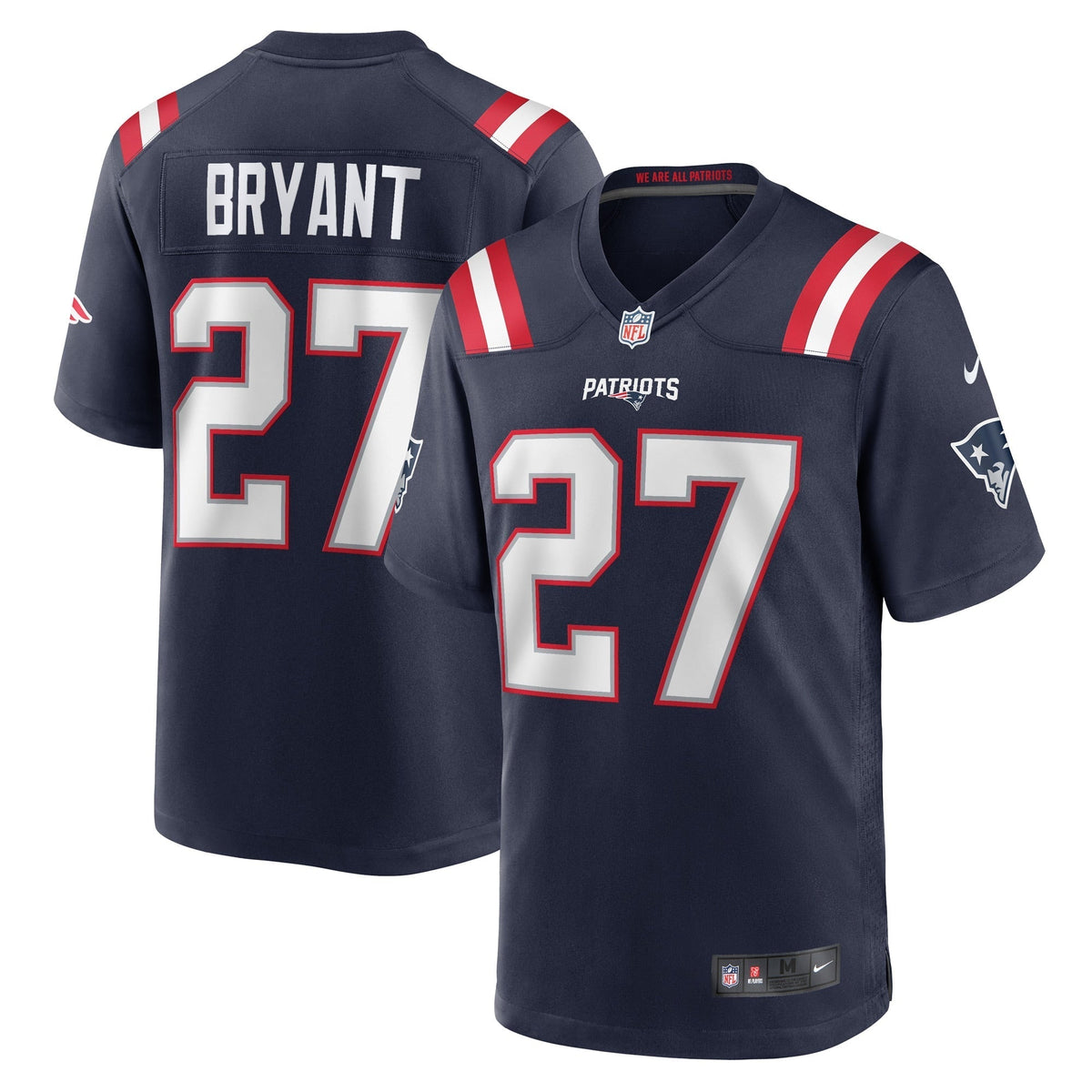 Men s Nike Myles Bryant Navy New England Patriots Game Player Jersey