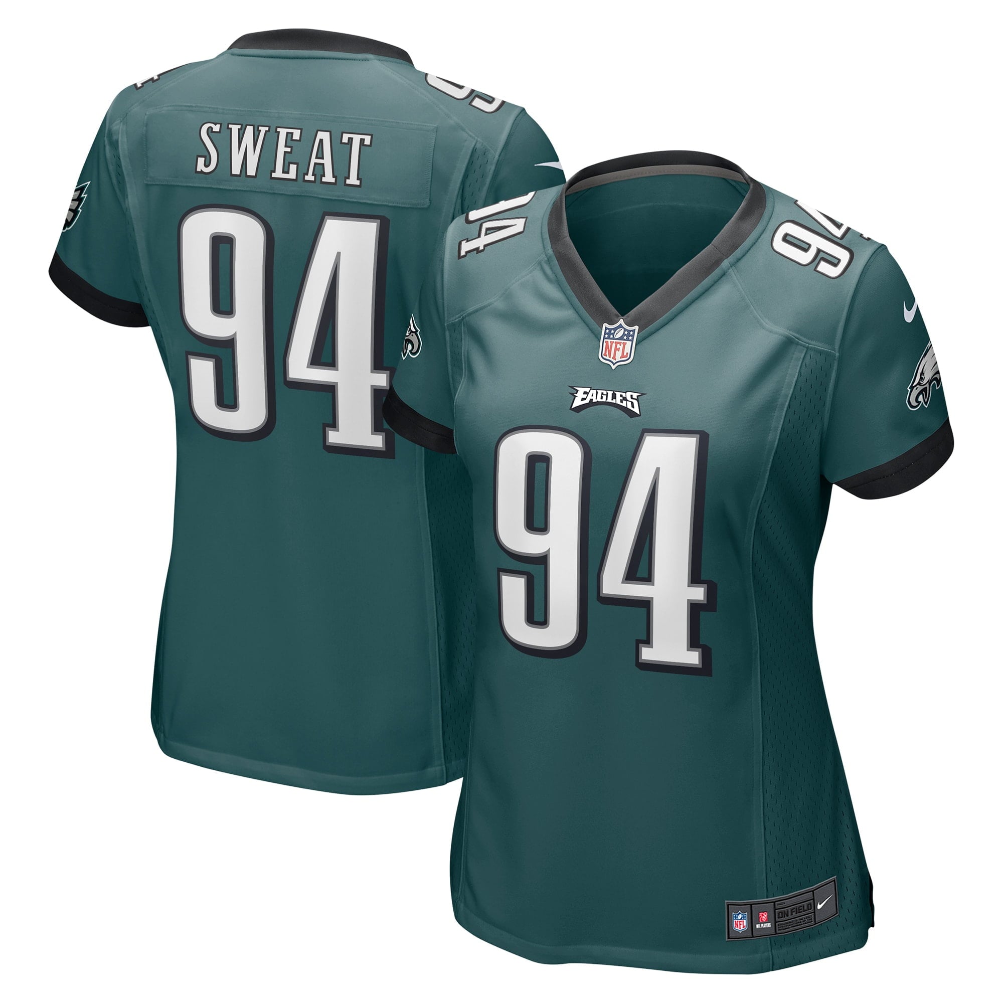 Women s Nike Josh Sweat Midnight Green Philadelphia Eagles Game Jersey