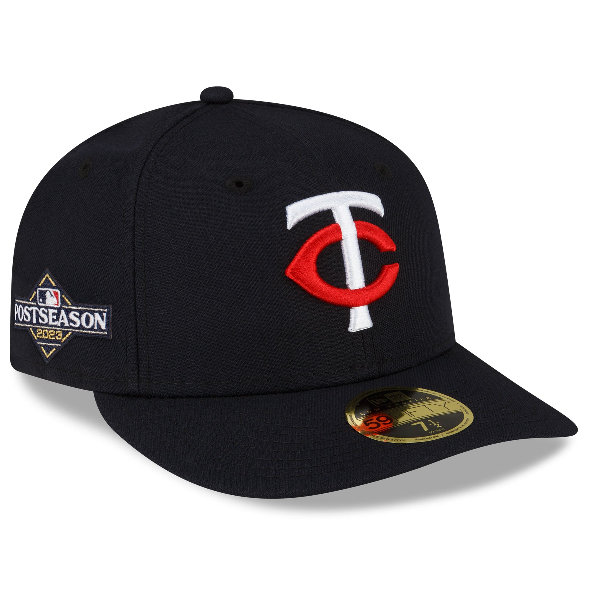 Minnesota Twins New Era 2023 Postseason Side Patch Low Profile 59FIFTY Fitted Hat Navy