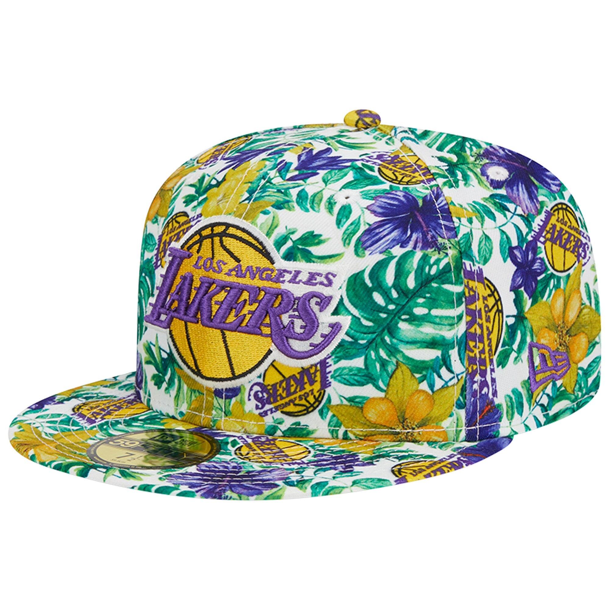 Los Angeles Lakers New Era Tropical Hibiscus 59FIFTY Fitted Hat