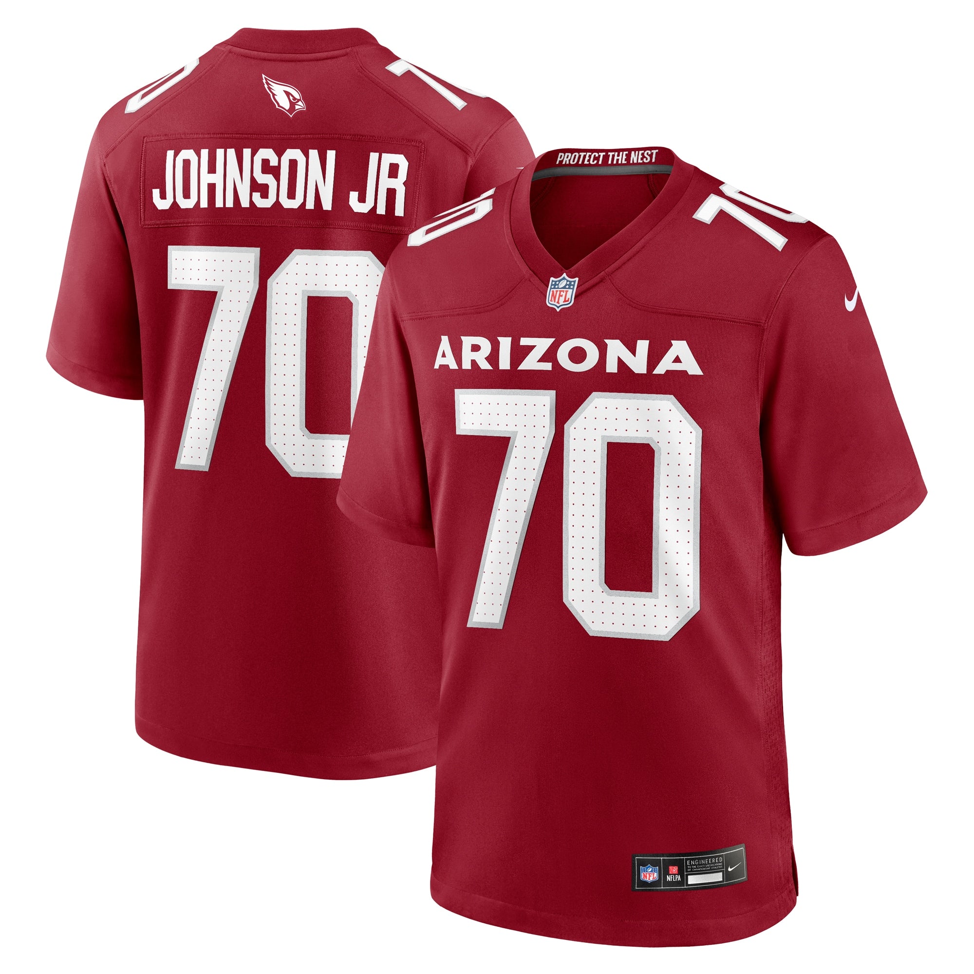 Paris Johnson Jr. Arizona Cardinals Nike 2023 NFL Draft First Round Pick Game Jersey   Cardinal