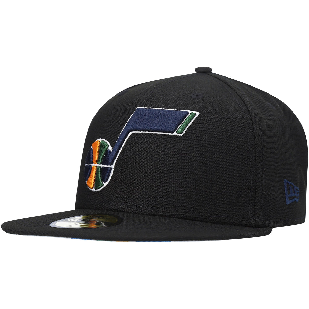 Utah Jazz New Era Team Wordmark 59FIFTY Fitted Hat - Black