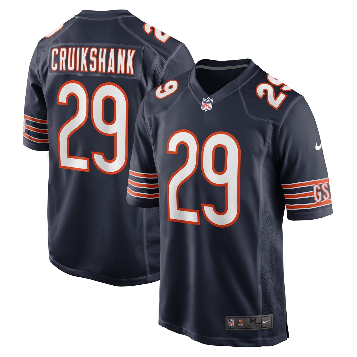 Men s Nike Dane Cruikshank Navy Chicago Bears Game Player Jersey