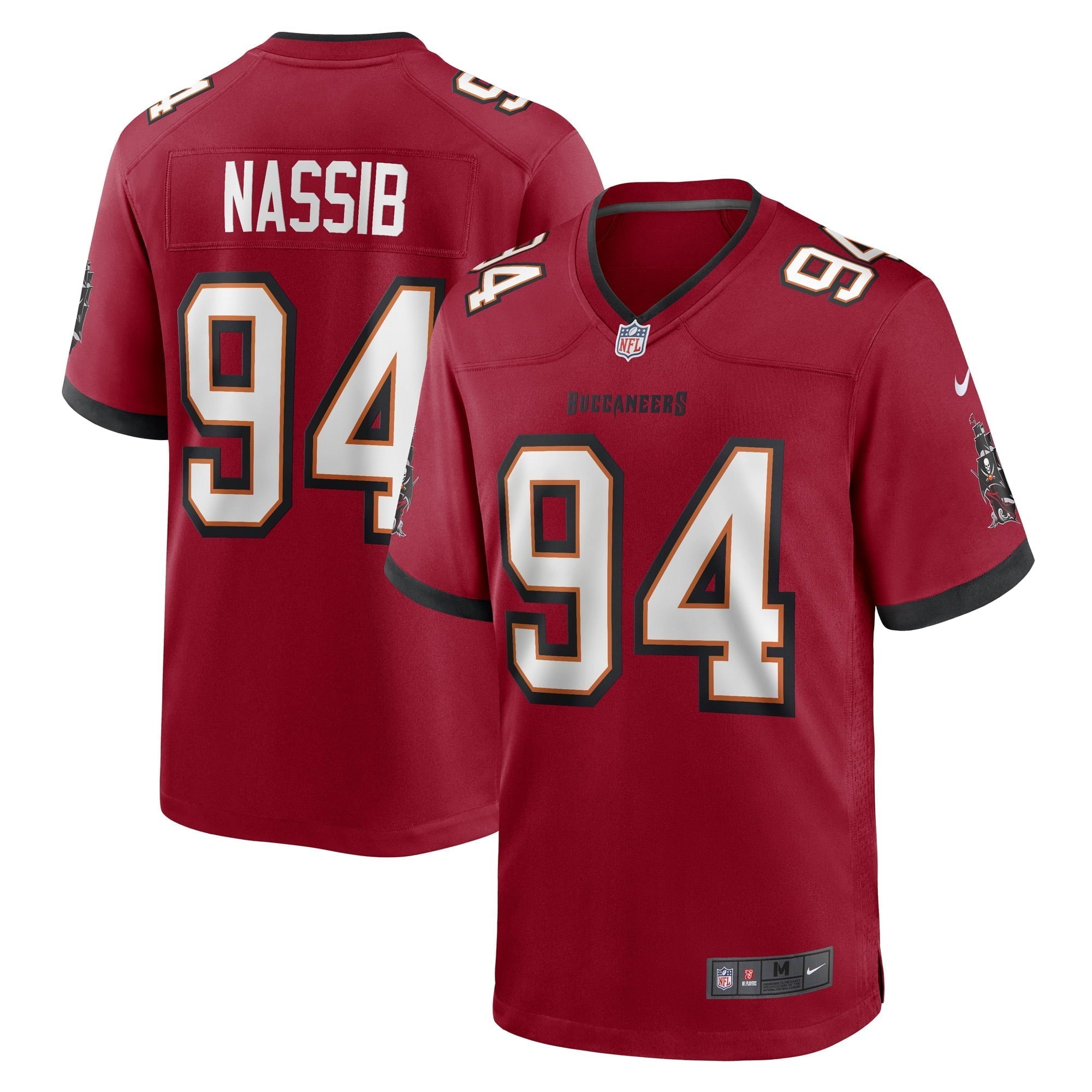 Men s Nike Carl Nassib Red Tampa Bay Buccaneers Game Player Jersey