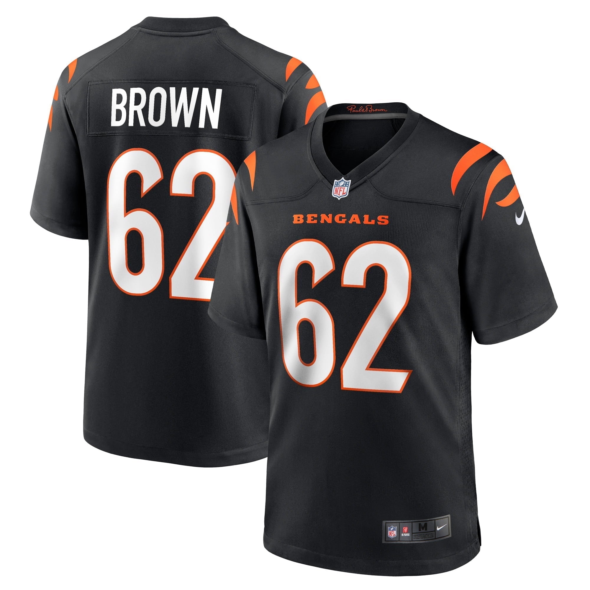 Men s Nike Ben Brown Black Cincinnati Bengals Game Player Jersey