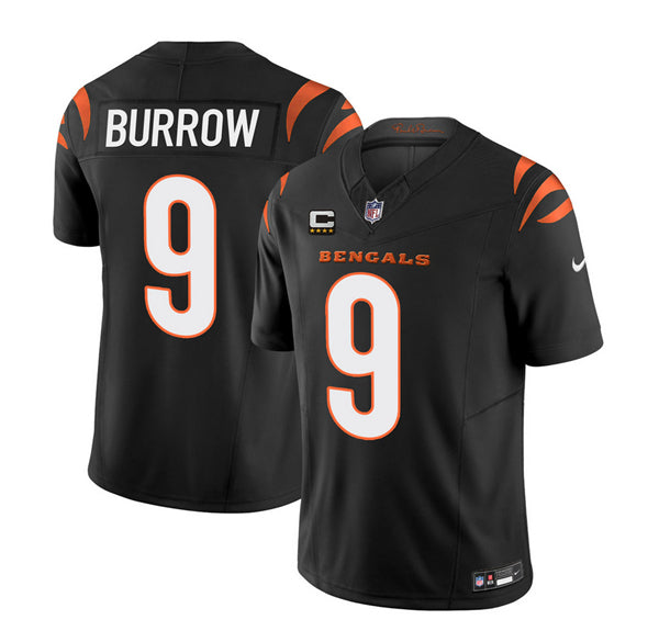 Men s Cincinnati Bengals Joe Burrow Black 2023 F.U.S.E. With 4-Star C Patch Vapor Untouchable Limited Stitched Jersey