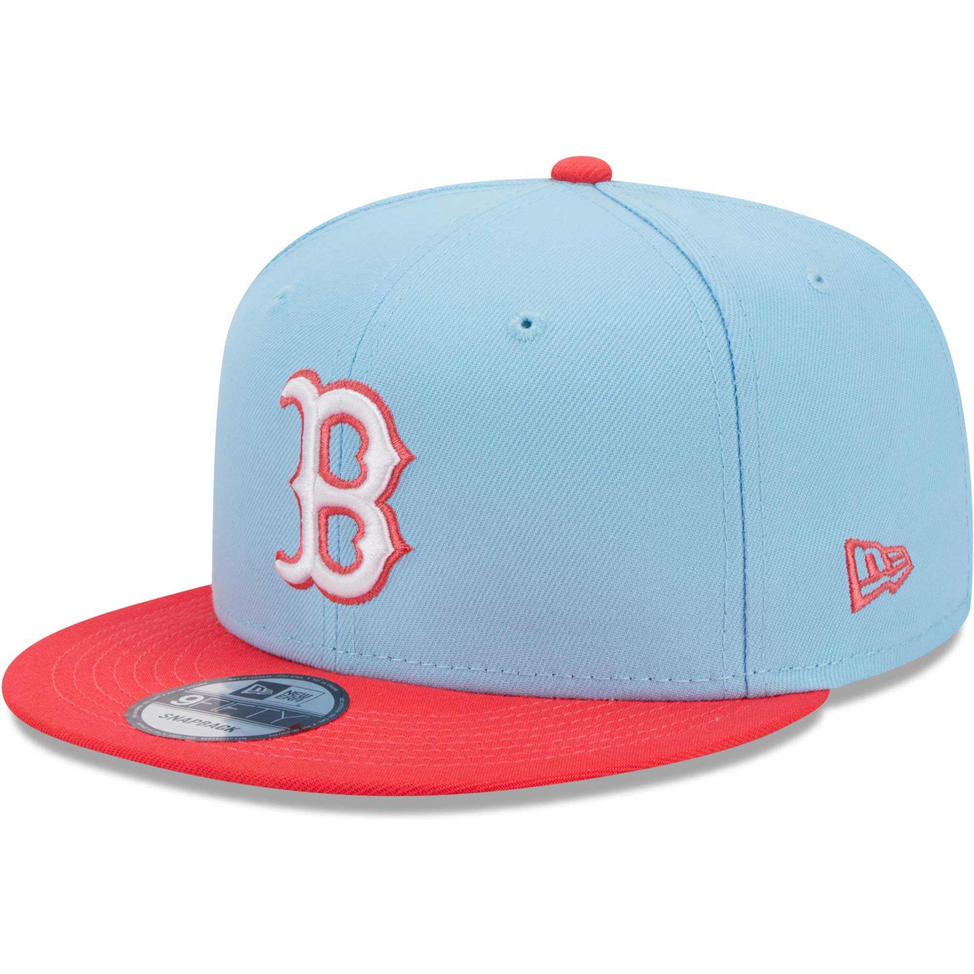 Boston Red Sox New Era Spring Basic Two-Tone 9FIFTY Snapback Hat - Light Blue/Red