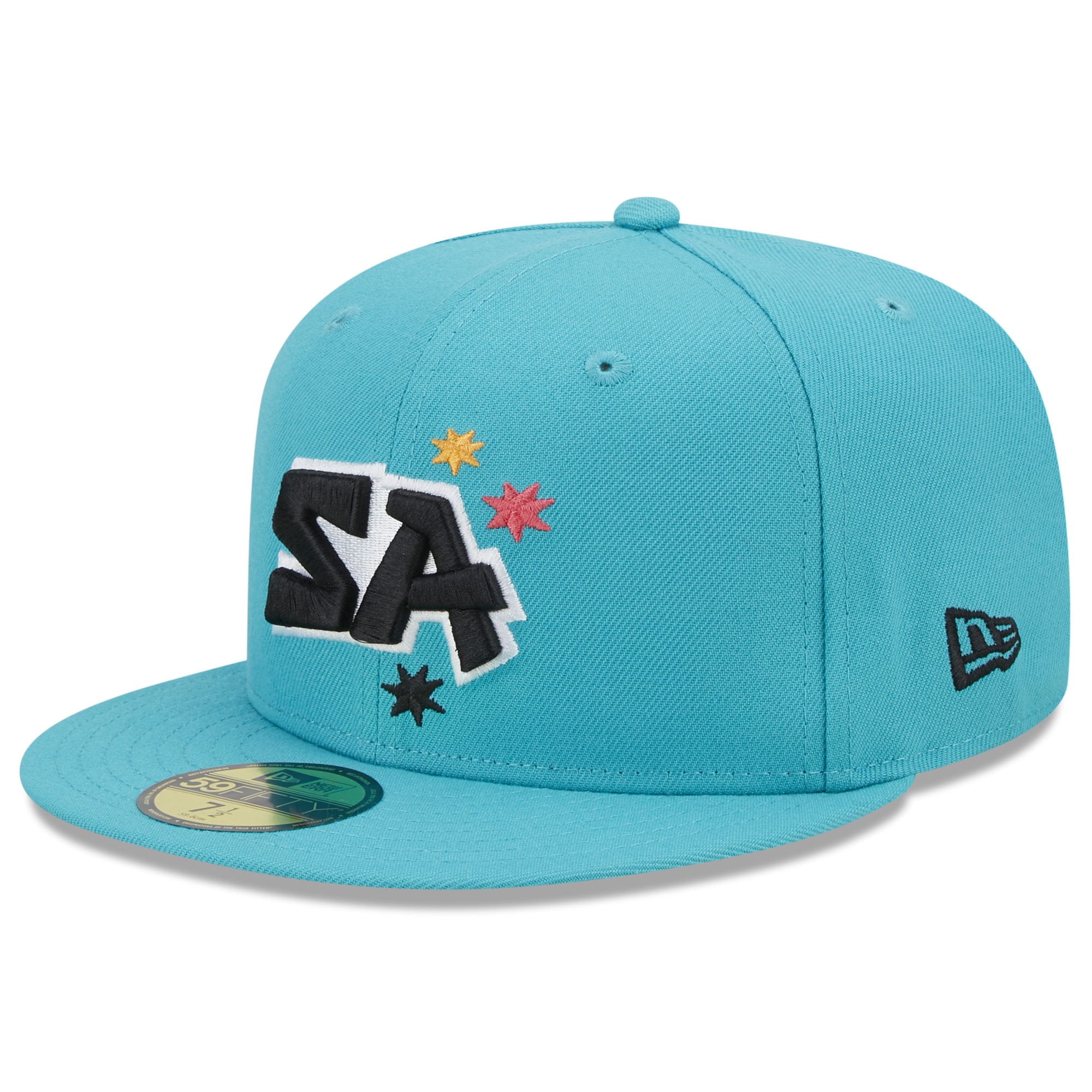 San Antonio Spurs New Era 2022/23 City Edition Alternate Logo 59FIFTY Fitted Hat - Black
