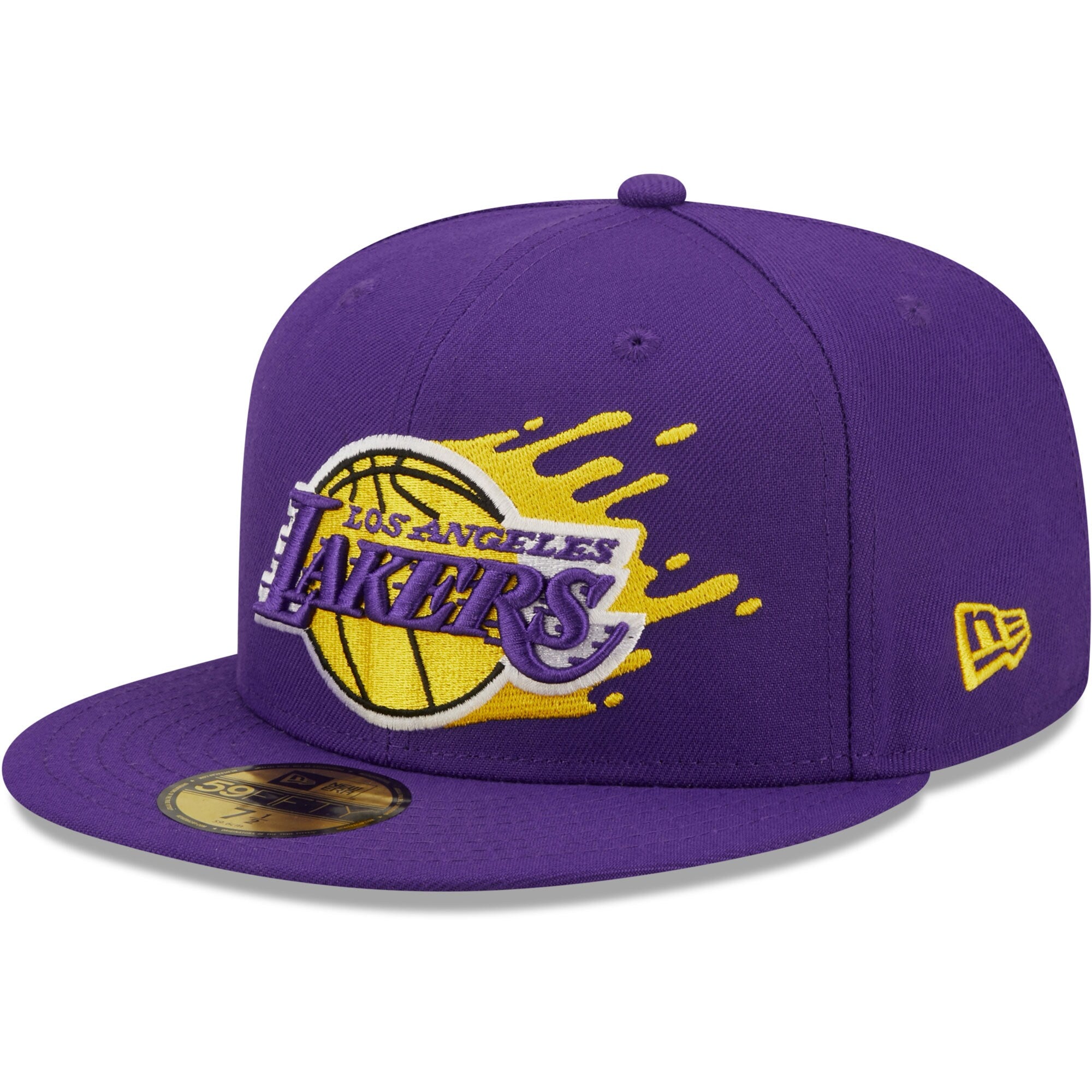 Los Angeles Lakers New Era Splatter 59FIFTY Fitted Hat - Purple