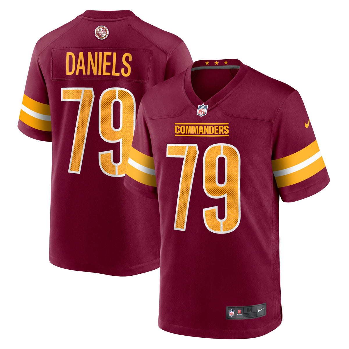 Braeden Daniels Washington Commanders Nike Team Game Jersey   Burgundy