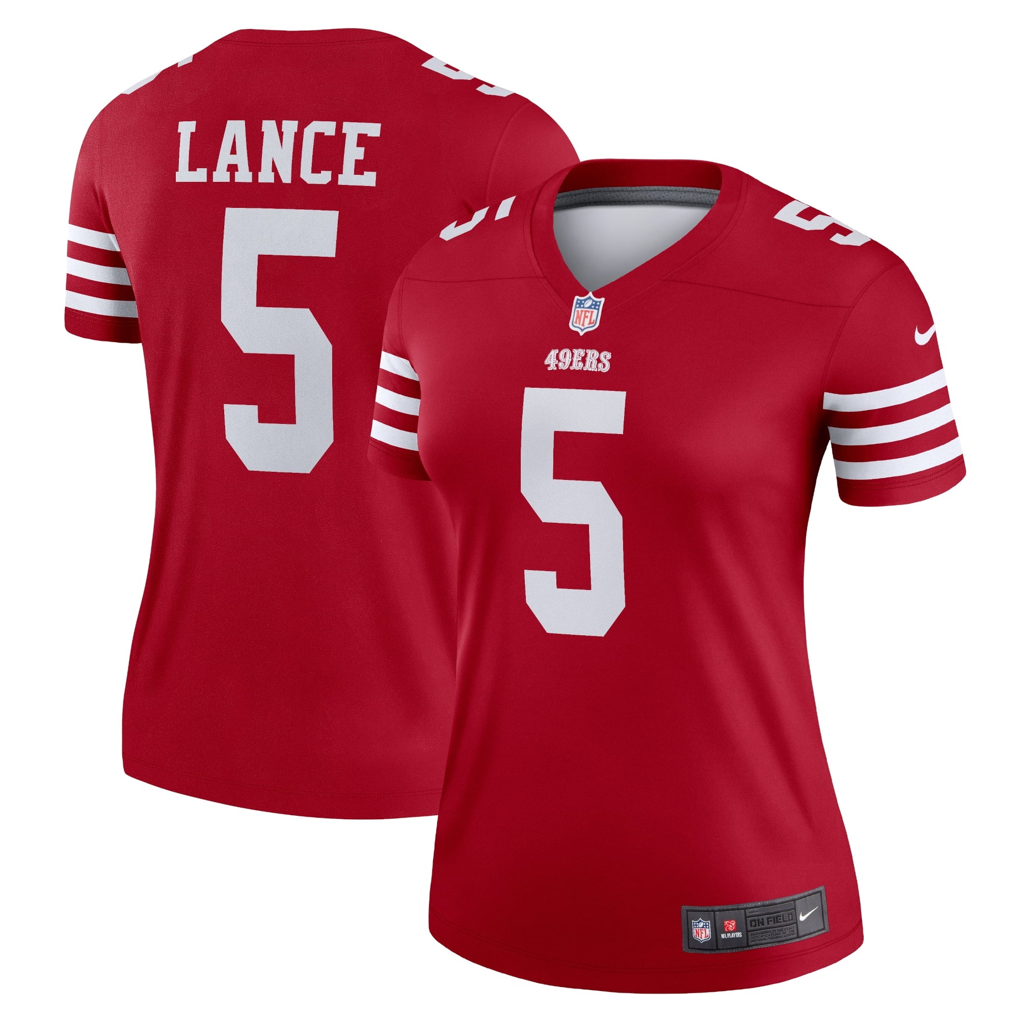 Women s Nike Trey Lance Scarlet San Francisco 49ers Legend Jersey