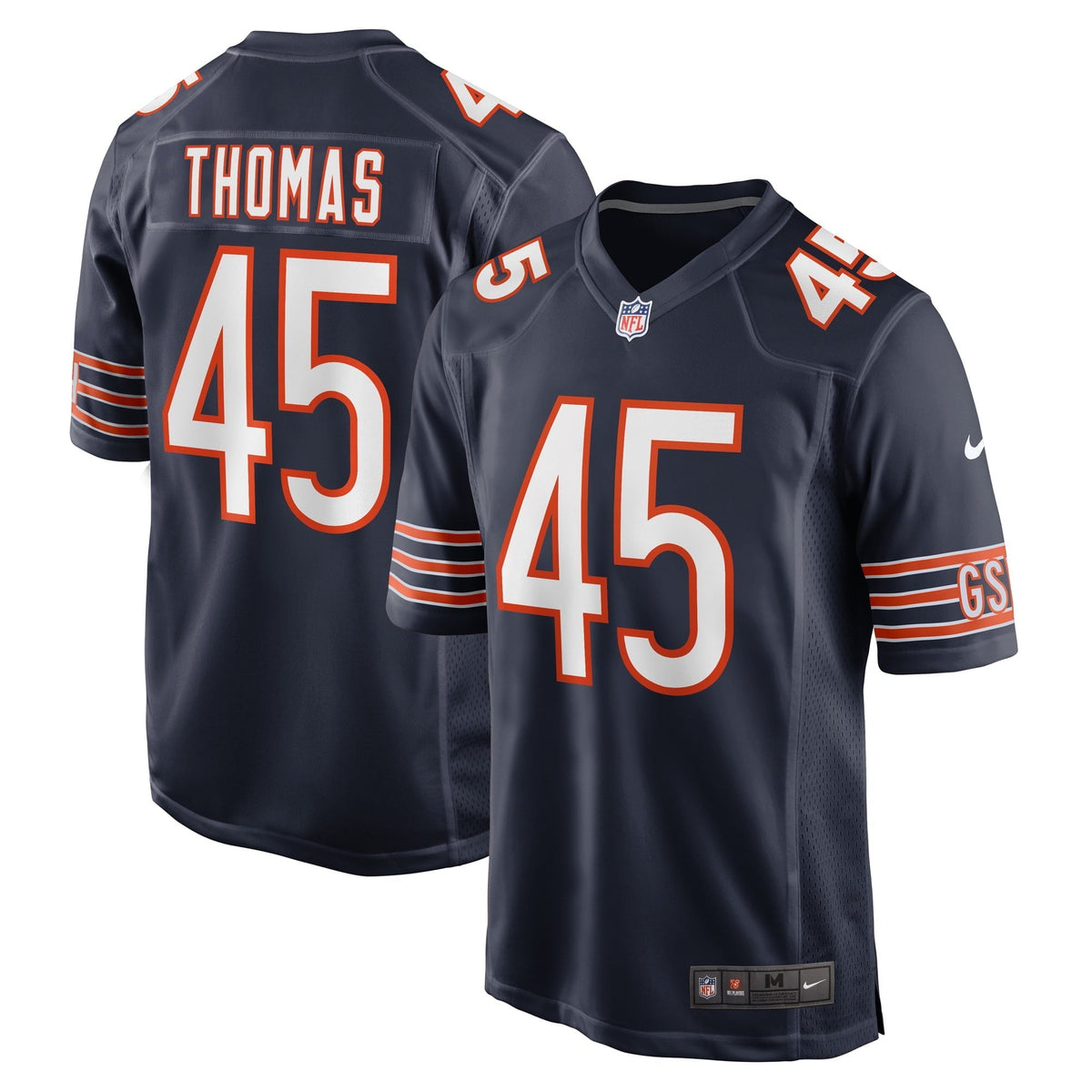 Men s Nike Joe Thomas Navy Chicago Bears Game Player Jersey